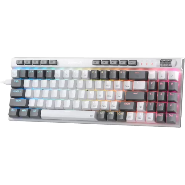 Redragon K655 75 RGB Wired Mechanical Gaming Keyboard 78 Keys HotSwap Mechanical Keyboard wAluminum Cover Board Upgraded Socket and Onboard MacroMedia Keys Quiet Linear Red Switch