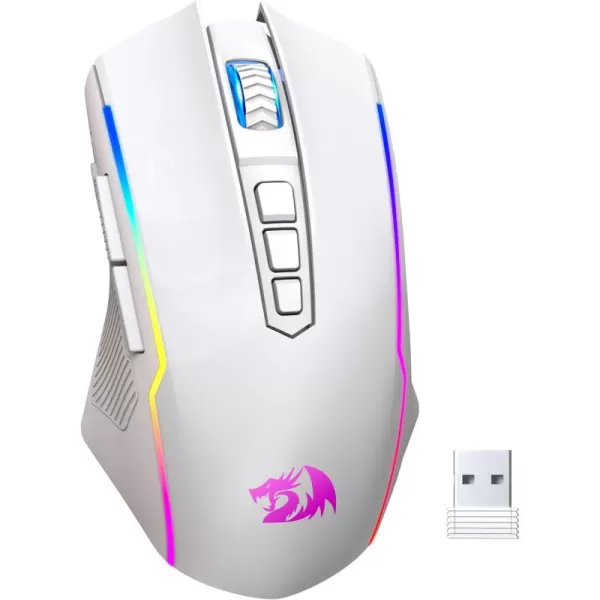Redragon Wireless Gaming Mouse TriMode 24GUSBCBluetooth Mouse Gaming 10000 DPI RGB Backlit Fully Programmable Rechargeable Wireless Computer Mouse for Laptop PC Mac BlackWhite