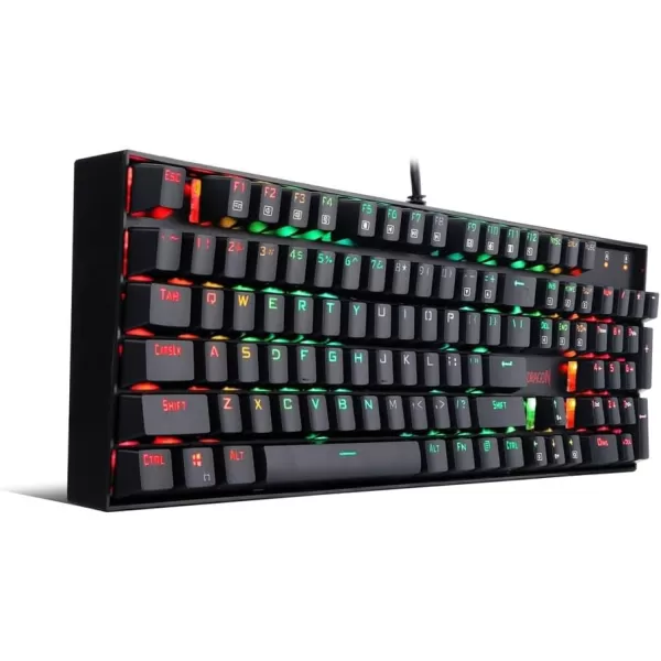 Redragon 75 Mechanical Keyboard Gasket Mounted Wireless RGB Gaming Keyboard with Volume Knob MDAProfile PreLubed Linear Switches81 Keys TriMode Hot Swappable Keyboard Black