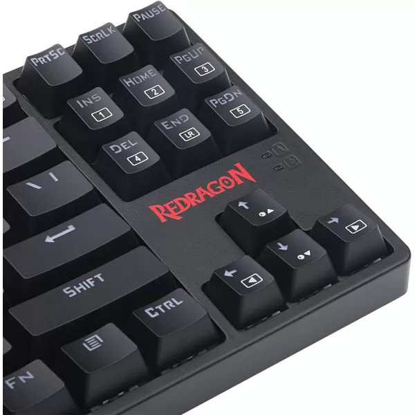 Redragon K576R DAKSA Mechanical Gaming Keyboard Wired USB LED Rainbow Backlit Compact Mechanical Gamers Keyboard 87 Keys for PC Computer Laptop Blue Switches Black