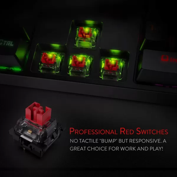 Redragon K582BA Wired Mechanical Gaming Keyboard ampamp M711 Cobra Gaming Mouse Combo 10000DPI 7 Programmable Buttons RGB LED Backlit Keyboard Mouse Set for PC Laptop Computer