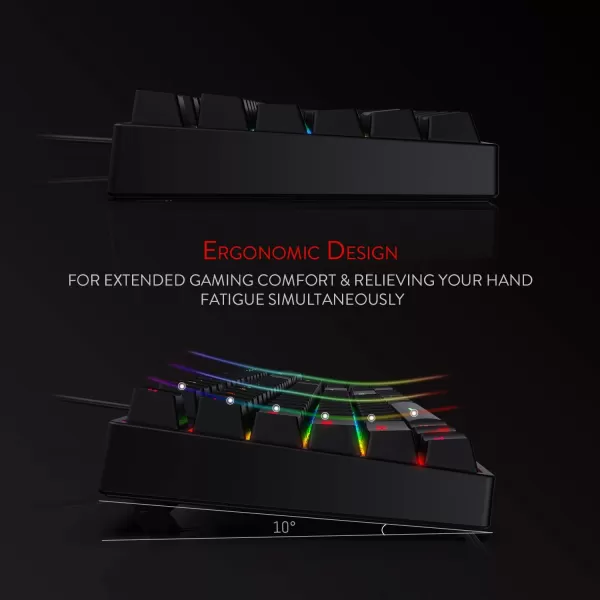 Redragon K582BA Wired Mechanical Gaming Keyboard ampamp M711 Cobra Gaming Mouse Combo 10000DPI 7 Programmable Buttons RGB LED Backlit Keyboard Mouse Set for PC Laptop Computer