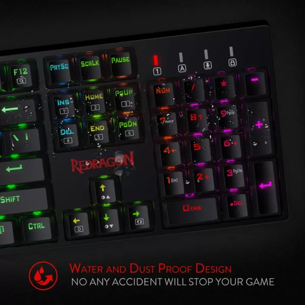 Redragon K582BA Wired Mechanical Gaming Keyboard ampamp M711 Cobra Gaming Mouse Combo 10000DPI 7 Programmable Buttons RGB LED Backlit Keyboard Mouse Set for PC Laptop Computer