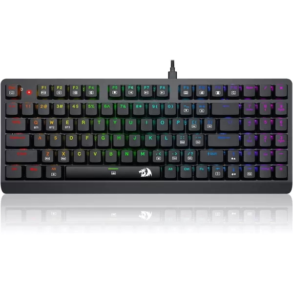 Redragon K603 Wireless RGB Mechanical Keyboard Ultra Thin Low Profile Bluetooth Gaming Keyboard with Blue Switches for Windows Gaming PC