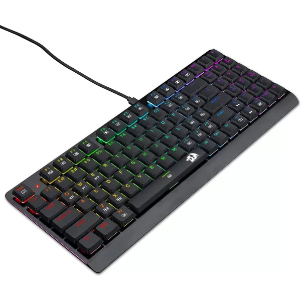 Redragon K603 Wireless RGB Mechanical Keyboard Ultra Thin Low Profile Bluetooth Gaming Keyboard with Blue Switches for Windows Gaming PC
