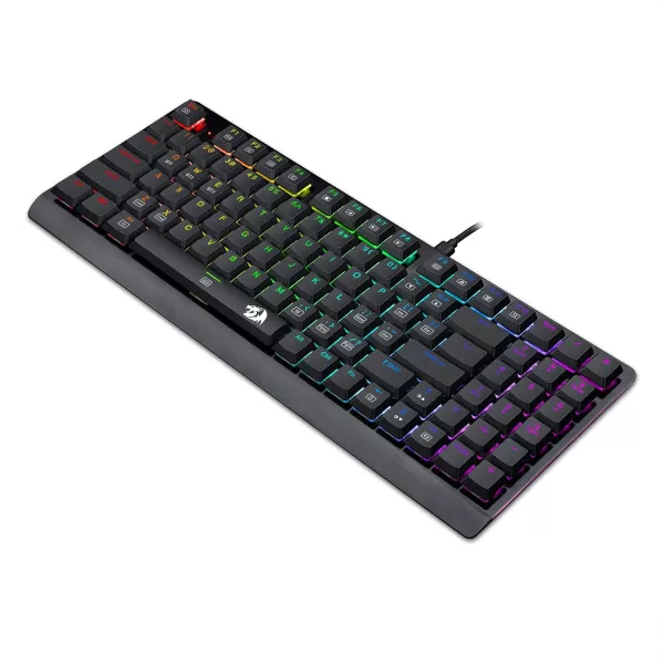 Redragon K603 Wireless RGB Mechanical Keyboard Ultra Thin Low Profile Bluetooth Gaming Keyboard with Blue Switches for Windows Gaming PC