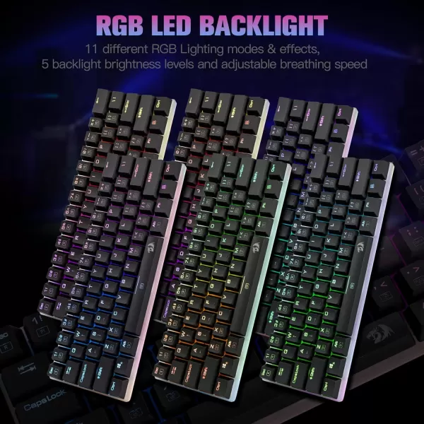 Redragon K605 Alien Giant Mechanical Gaming Keyboard Super Big 61 Keys ampamp Outemu Blue Switch RGB LED Backlit Ergonomic Wired TypeC Full Key Conflict Free AntiGhosting NKRO Keyboard61 Keys