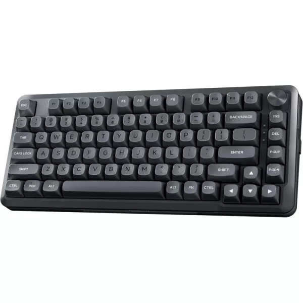 Redragon 75 Mechanical Keyboard Gasket Mounted Wireless RGB Gaming Keyboard with Volume Knob MDAProfile PreLubed Linear Switches81 Keys TriMode Hot Swappable Keyboard Black
