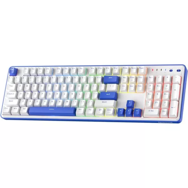 Redragon K685 PRO 104 Keys Wireless Gasket RGB Gaming Keyboard 3Modes 100 Layout Mechanical Keyboard wHotSwap Socket Sound Absorbing Pads ampamp Linear Red Switch Klein Blue ampamp Oia WhiteOia White Wireless