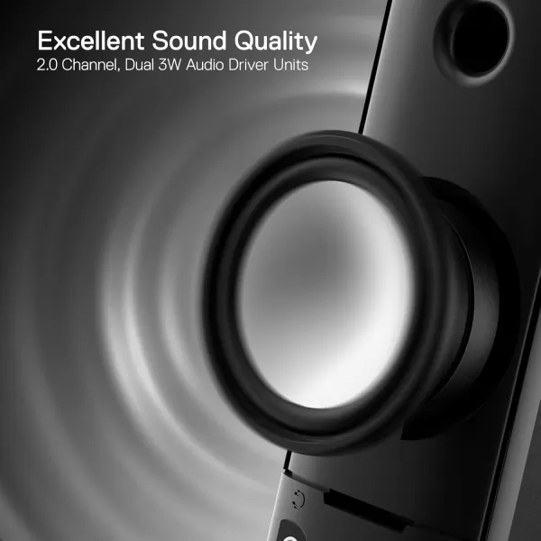 Redragon GS550 PC Gaming Speakers 20 Channel Desktop Computer Sound Bar with Compact Maneuverable Size Headphone Jack Quality Bass ampamp Decent Red Backlit USB Powered w 35mm Cable