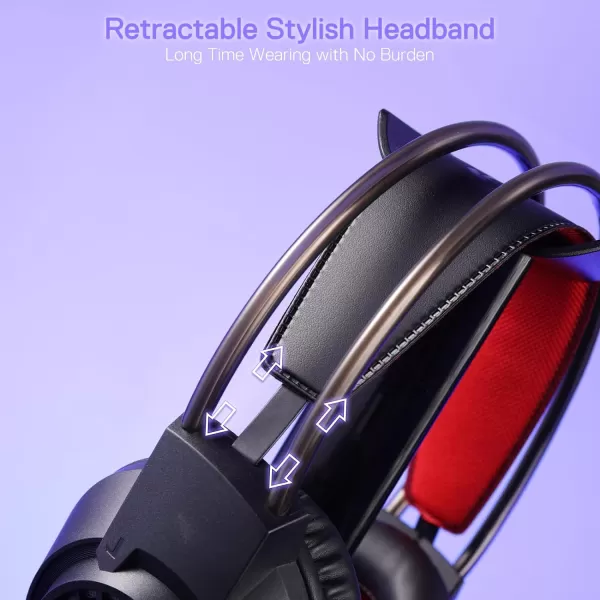 Redragon H231 Scream Wired Gaming Headset Stereo Surround Sound 40mm Drivers Leather Foam Ear Pads Noisecanceling Microphone Dynamic RGB Lighting Works with PCPS4PS5NSXboxone WhiteBlack