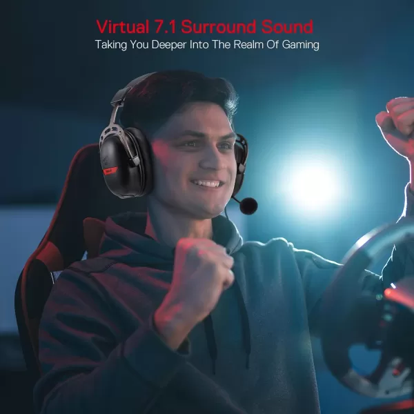 Redragon H376 Aurora Wired Gaming Headset 71 Surround Sound OverEar Headphone w40 MM Audio Drivers Advanced EQ Mode 240g Lightweight Cozy Memory Foam Pads USB Powered for PCPS4NS  PinkBlack