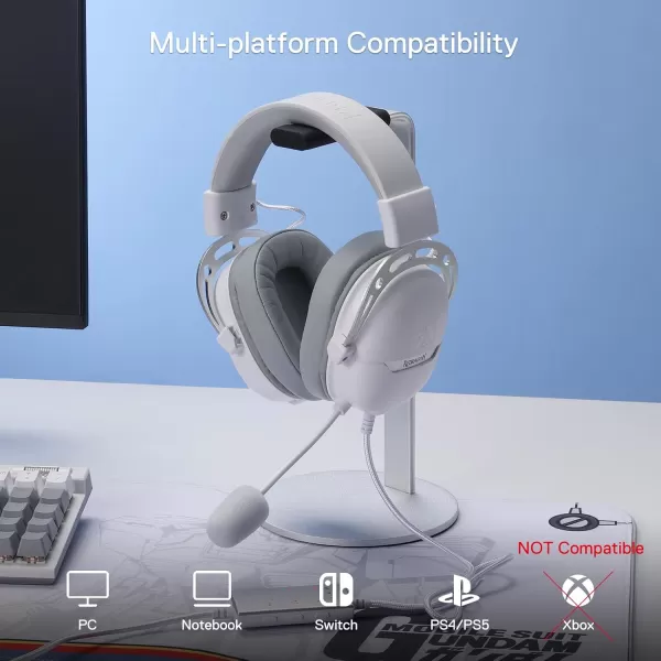 Redragon H376 Aurora Wired Gaming Headset 71 Surround Sound OverEar Headphone w40 MM Audio Drivers Advanced EQ Mode 240g Lightweight Cozy Memory Foam Pads USB Powered for PCPS4NS  PinkWhite