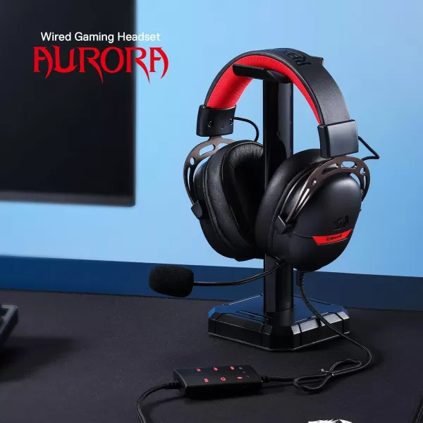 Redragon H376 Aurora Wired Gaming Headset 71 Surround Sound OverEar Headphone w40 MM Audio Drivers Advanced EQ Mode 240g Lightweight Cozy Memory Foam Pads USB Powered for PCPS4NS  PinkBlack