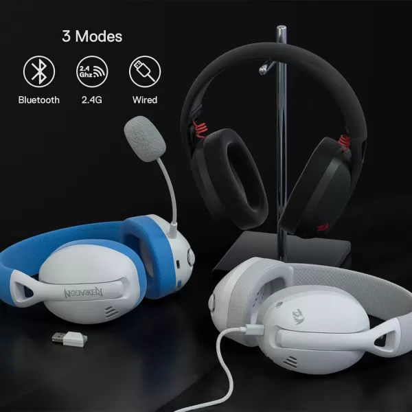 Redragon H848 BT Wireless Gaming Headset  Lightweight  71 Surround Sound  40MM Drivers  Detachable Microphone  Multi Platforms for PC PS543 Switch MobileBlue