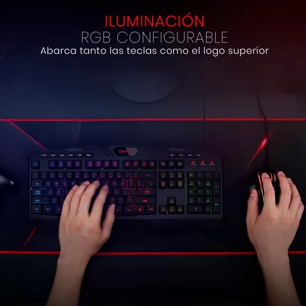 Redragon K503 PC Gaming Keyboard Wired Multimedia Keys Silent USB Keyboard with Wrist Rest for Windows PC Games RGB LED Backlit with Marco Recording