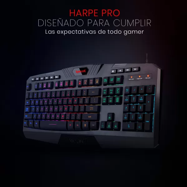 Redragon K503 PC Gaming Keyboard Wired Multimedia Keys Silent USB Keyboard with Wrist Rest for Windows PC Games RGB LED Backlit with Marco Recording