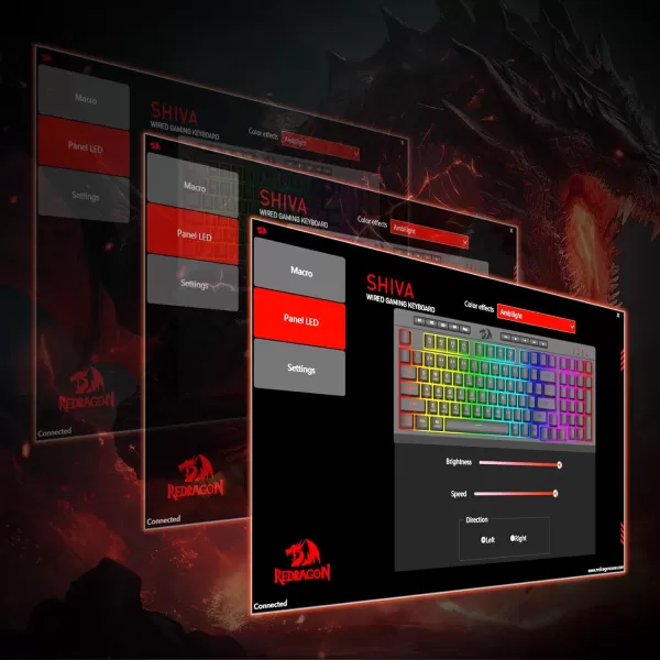 Redragon K515 Shiva RGB Membrane Gaming Keyboard 98 Keys MechanicalFeel Keyboard wSmooth Linear Switch OnBoard Macro ampamp Dedicated Multimedia Keys Detachable Wrist Rest Software SupportedK515