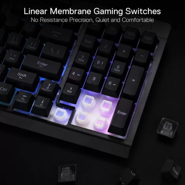 Redragon K515 Shiva RGB Membrane Gaming Keyboard 98 Keys MechanicalFeel Keyboard wSmooth Linear Switch OnBoard Macro ampamp Dedicated Multimedia Keys Detachable Wrist Rest Software SupportedK515