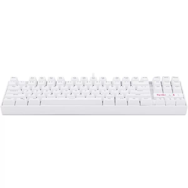 Redragon K552 Mechanical Gaming Keyboard 60 Compact 87 Key Kumara Wired Blue Switches for Windows PC Gamers Not Backlit White