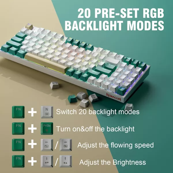 Redragon K643 90 Mechanical Gaming Keyboard RGB Backlight ampamp Macro Customizable with Number Pad 94 Keys HotSwappable USBC WiredBluetooth24GWireless Keyboard with Red Switches