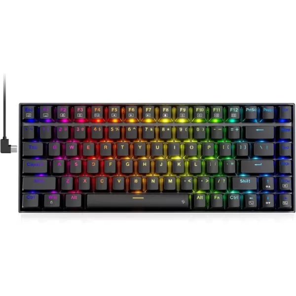 Redragon K511 PRO RGB Gaming Keyboard Wired LED Backlit Programmable Macro Keyboard 104 Keys Quiet Silent Membrane Keyboard for Windows PC Gamer Computer