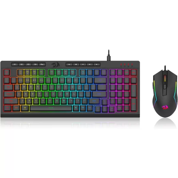 Redragon BS142 Wireless Gaming Keyboard ampamp Mouse Combo 98 Keys K515 PRO Wireless RGB Membrane Keyboard and Wireless M693 PRO Gaming Mouse BundleK515  M693