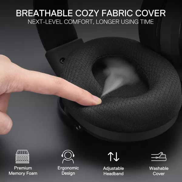 Redragon H858 3Mode Wireless Gaming Headset 71 Surround Sound 53 mm Drivers Memory Foam Ear Pads Detachable Noisecanceling Microphone OverEar Headphones Works for Mobile PCPS5XBOXNS