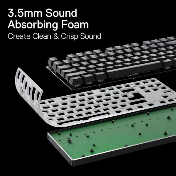 imageRedragon K556 RGB LED Backlit Wired Mechanical Gaming Keyboard 104 Keys HotSwap Mechanical Keyboard wAluminum Base Upgraded Socket and Noise Absorbing Foams Soft Tactile Brown SwitchRed Switch