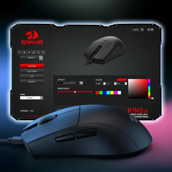 imageRedragon M996 Wired 8K Polling Rate Gaming Mouse 42G UltraLight 26000 Max DPI Gaming Mouse wErgonomic Natural Grip Build Full Programmable Buttons Software Supports DIY Keybinds ampamp DPIBlack
