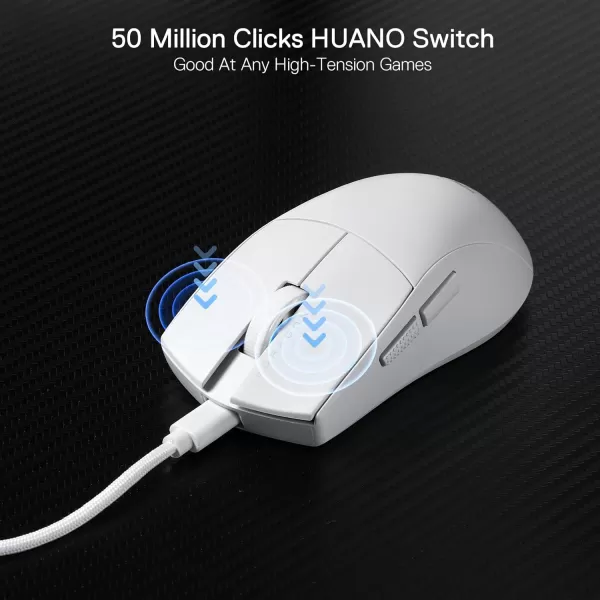 imageRedragon M996 Wired 8K Polling Rate Gaming Mouse 42G UltraLight 26000 Max DPI Gaming Mouse wErgonomic Natural Grip Build Full Programmable Buttons Software Supports DIY Keybinds ampamp DPIWhite