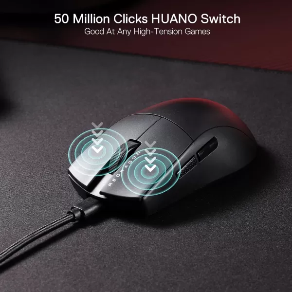imageRedragon M996 Wired 8K Polling Rate Gaming Mouse 42G UltraLight 26000 Max DPI Gaming Mouse wErgonomic Natural Grip Build Full Programmable Buttons Software Supports DIY Keybinds ampamp DPIBlack
