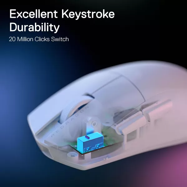 imageRedragon M996 Wired 8K Polling Rate Gaming Mouse 42G UltraLight 26000 Max DPI Gaming Mouse wErgonomic Natural Grip Build Full Programmable Buttons Software Supports DIY Keybinds ampamp DPIWhite
