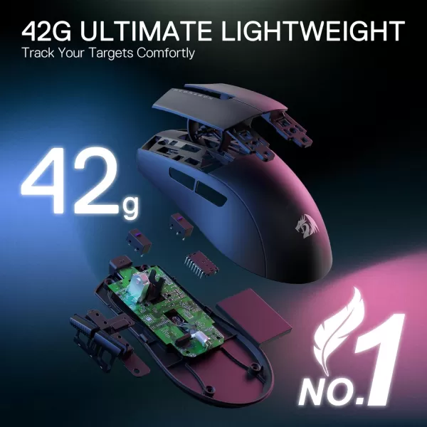 imageRedragon M996 Wired 8K Polling Rate Gaming Mouse 42G UltraLight 26000 Max DPI Gaming Mouse wErgonomic Natural Grip Build Full Programmable Buttons Software Supports DIY Keybinds ampamp DPIBlack
