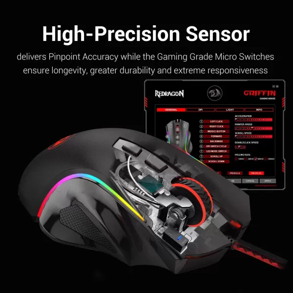 imageRedragon S101BB PC Gaming Keyboard Mouse Combo RGB LED Backlit Wired with Macro ampamp Multimedia Keys 8 Buttons RGB Backlit Mouse 7200 DPI for Windows Computer Gamers Gaming Mouse and Keyboard Set