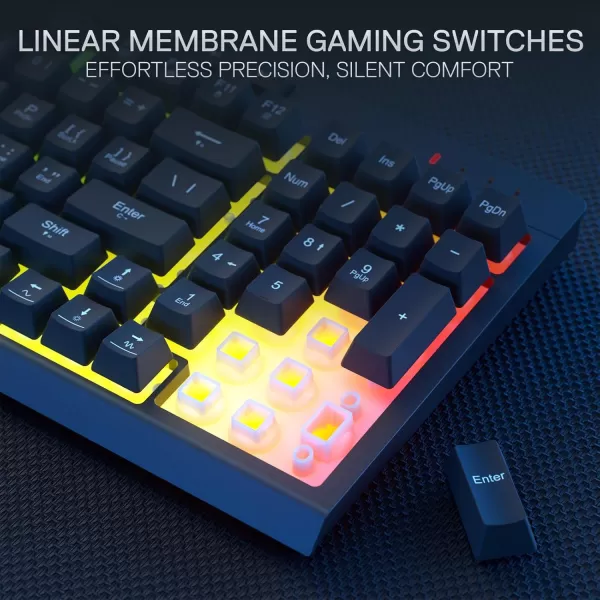 imageRedragon K515 PRO Shiva RGB Wireless Membrane Gaming Keyboard 98 Keys MechanicalFeel Keyboard wSmooth Linear Switch OnBoard Macro ampamp Multimedia Keys Detachable Wrist Rest Software SupportedBlack K515 PRO