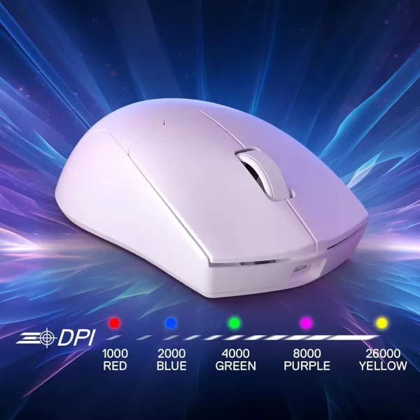 imageRedragon M918 PRO 3Mode Wireless Gaming Mouse 55G Lightweight 26K DPI Gamer Mouse wErgonomic Natural Grip Build Full Programmable Buttons Software Supports DIY Keybinds ampamp DPIWhite