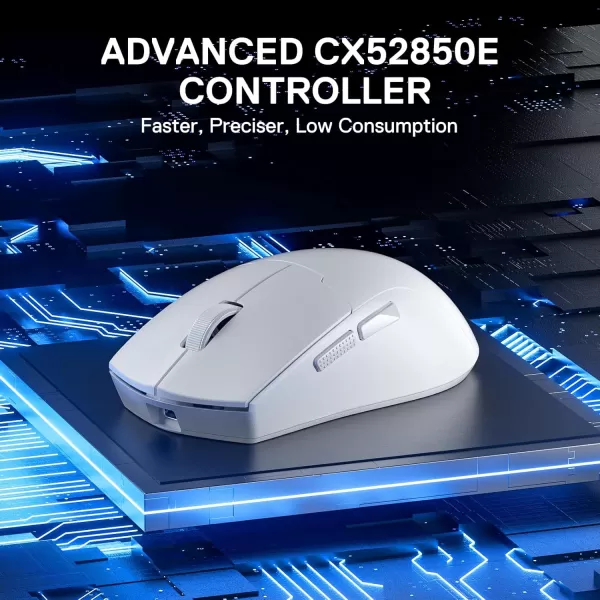 imageRedragon M918 PRO 3Mode Wireless Gaming Mouse 55G Lightweight 26K DPI Gamer Mouse wErgonomic Natural Grip Build Full Programmable Buttons Software Supports DIY Keybinds ampamp DPIWhite