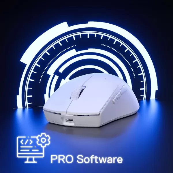 imageRedragon M918 PRO 3Mode Wireless Gaming Mouse 55G Lightweight 26K DPI Gamer Mouse wErgonomic Natural Grip Build Full Programmable Buttons Software Supports DIY Keybinds ampamp DPIWhite