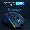 imageRedragon Wireless Gaming Mouse TriMode 24GUSBCBluetooth Ergonomic Mouse Gaming 8000 DPI RGB Backlit Fully Programmable Rechargeable Wireless Computer Mouse for Laptop PC Mac M814M915