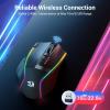 imageRedragon Wireless Gaming Mouse TriMode 24GUSBCBluetooth Ergonomic Mouse Gaming 8000 DPI RGB Backlit Fully Programmable Rechargeable Wireless Computer Mouse for Laptop PC Mac M814M915PRO