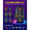 imageRedragon Wireless Gaming Mouse TriMode 24GUSBCBluetooth Ergonomic Mouse Gaming 8000 DPI RGB Backlit Fully Programmable Rechargeable Wireless Computer Mouse for Laptop PC Mac M814M814PRO