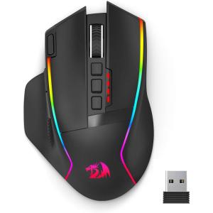imageRedragon Wireless Gaming Mouse TriMode 24GUSBCBluetooth Ergonomic Mouse Gaming 8000 DPI RGB Backlit Fully Programmable Rechargeable Wireless Computer Mouse for Laptop PC Mac M814M915PRO