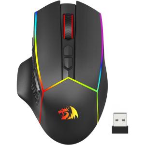 imageRedragon Wireless Gaming Mouse TriMode 24GUSBCBluetooth Ergonomic Mouse Gaming 8000 DPI RGB Backlit Fully Programmable Rechargeable Wireless Computer Mouse for Laptop PC Mac M814M814PRO