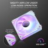 imageRedragon GCF012 Reverse 120mm PC Case Fan DaisyChain Connection 5V 3Pin ARGB Lighting 4 Pin PWM Case Fan for RadiatorComputer Case Cooling 120x120x25mm 3 Pack BlackWhite