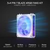 imageRedragon GCF012 Reverse 120mm PC Case Fan DaisyChain Connection 5V 3Pin ARGB Lighting 4 Pin PWM Case Fan for RadiatorComputer Case Cooling 120x120x25mm 3 Pack BlackWhite