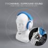 imageRedragon H878 3Mode Wireless Blue Lighting Gaming Headset  Lightweight  71 Surround Sound  40MM Drivers  Detachable Microphone  Multi Platforms for PC PS543 Switch Mobile BlackampampBlueWhite  Blue