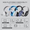 imageRedragon H878 3Mode Wireless Blue Lighting Gaming Headset  Lightweight  71 Surround Sound  40MM Drivers  Detachable Microphone  Multi Platforms for PC PS543 Switch Mobile BlackampampBlueWhite  Blue