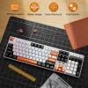 imageRedragon K689 Wired Gasket RGB Gaming Keyboard 104 Keys  Extra 4 Hotkeys Mechanical Keyboard wUpgraded Hotswappable Socket 3Layer Noise Dampening Mixed Color Keycaps Custom Linear SwitchMint Mambo Switch