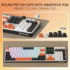imageRedragon K689 Wired Gasket RGB Gaming Keyboard 104 Keys  Extra 4 Hotkeys Mechanical Keyboard wUpgraded Hotswappable Socket 3Layer Noise Dampening Mixed Color Keycaps Custom Linear SwitchMint Mambo Switch